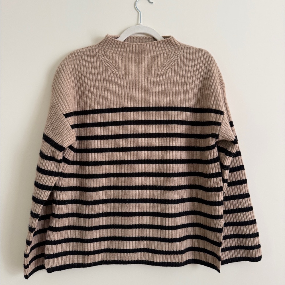 Rails Tan and Black Striped Sweater